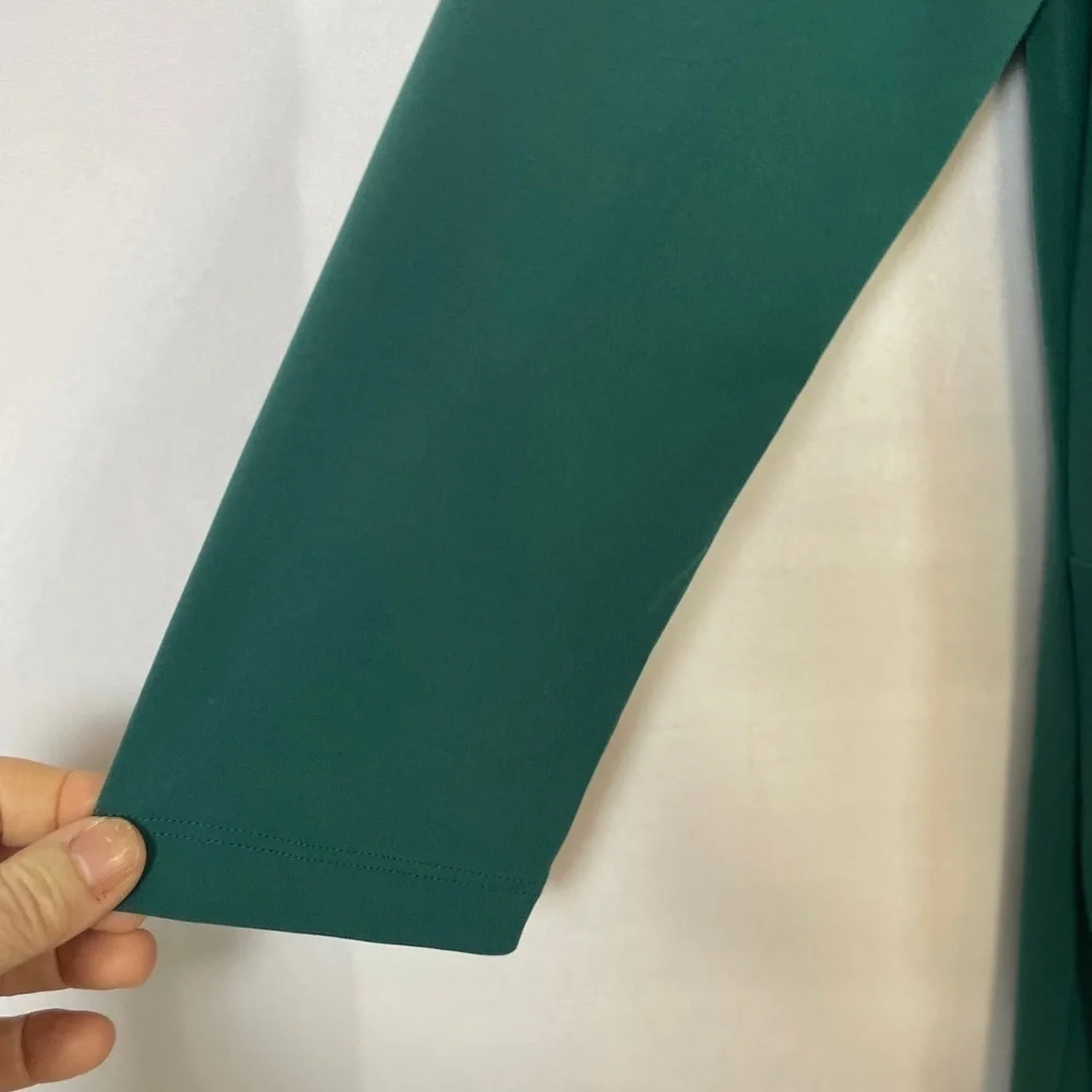 Pixley Emerald Green Twist Front Long Sleeve Dress Size Small